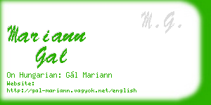 mariann gal business card